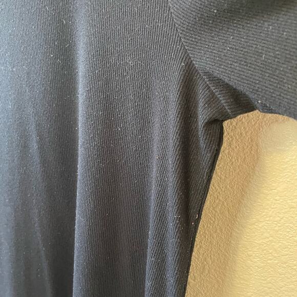 Torrid Ribbed Black Short Sleeve Classic Minimalist Tee Shirt Dress Size XXL - Picture 3 of 10